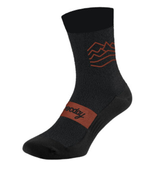 Ponožky ROCDAY Timber Merino Melange/Red - M/L