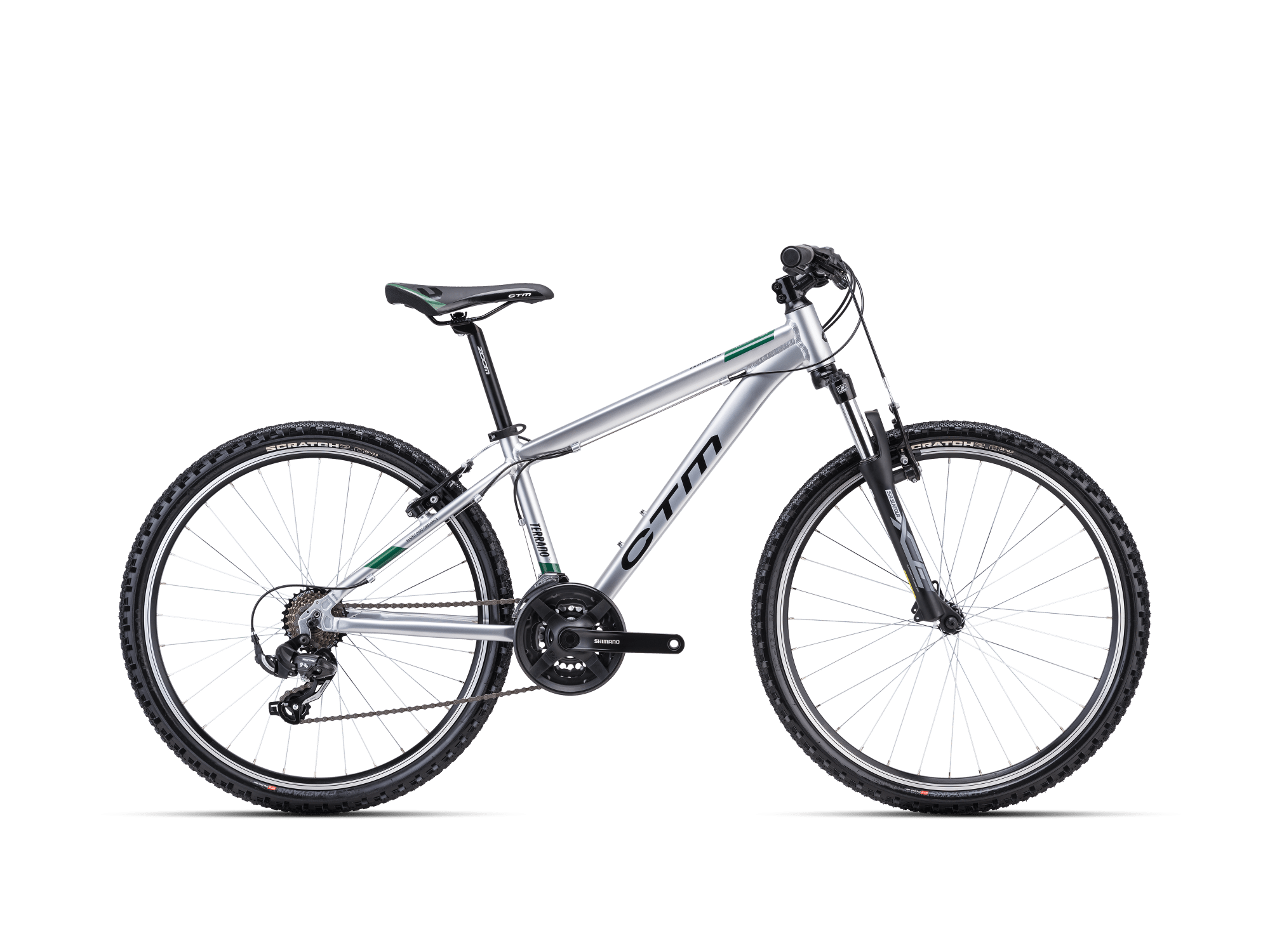 CTM TERRANO 1.0 - strieborná / tmavozelená S (14") – Obrázok 2