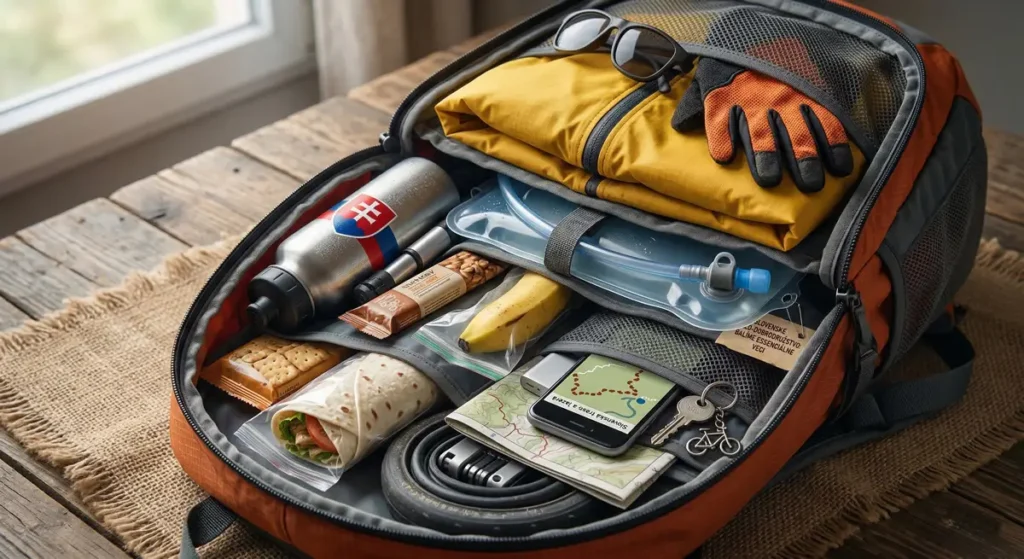 Čo si zbaliť do batoha na celodenný cyklovýlet? Kompletný zoznam